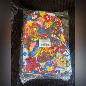 Disney Parks Food Colorful Cartoon Character Backpack - Blue, Red, Yellow
